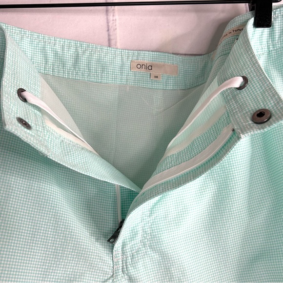 Onia Men’s Calder Mid-Length Gingham Swim Trunks size 38 - Picture 4 of 8